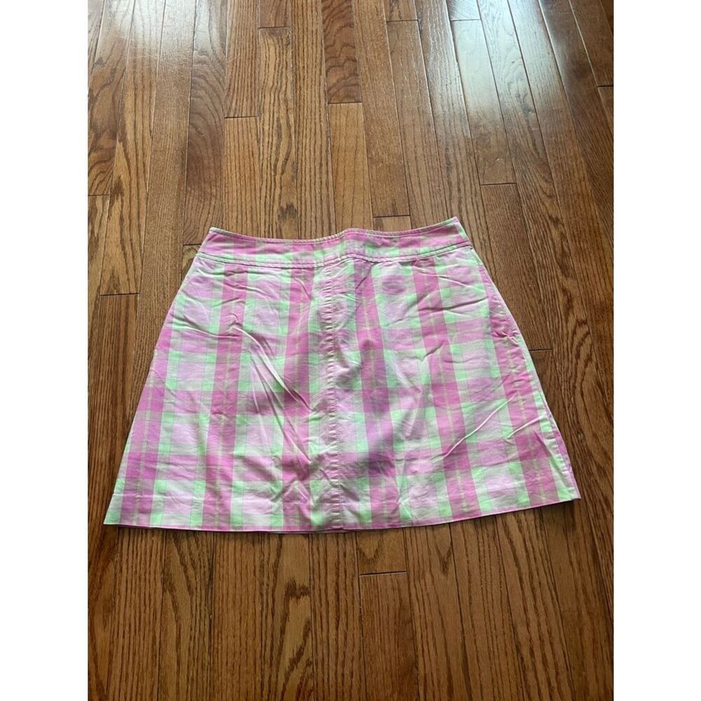 Lilly Pulitzer Pink Green Plaid Skort Women’s Sz 6